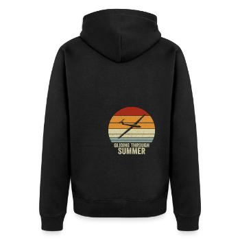Rétro Gliding en Summer Vintage Glider - Veste à capuche bio Premium Unisexe - noir - Dos - Nico (187cm)