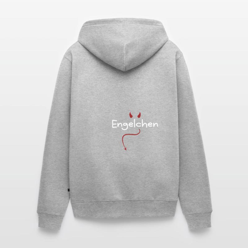 Engelchen Engel Kostüm Teufelchen oder Engelchen Unisex Premium Bio Zip Hoodie
