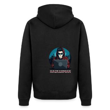 Cool Hacker Codage Spécialiste de l’informatique Hackerman - Veste à capuche bio Premium Unisexe - noir - Dos - Nico (187cm)