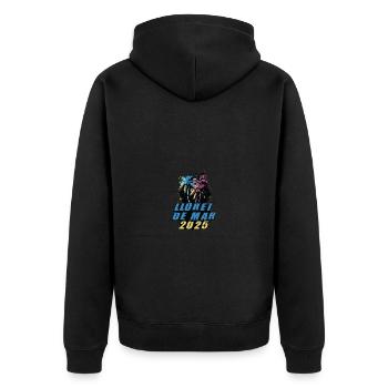 Lloret De Mar 2025 Holiday Palm Trees Colorful - Unisex Premium Organic Zip Hoodie - black - Back - Nico (187cm)