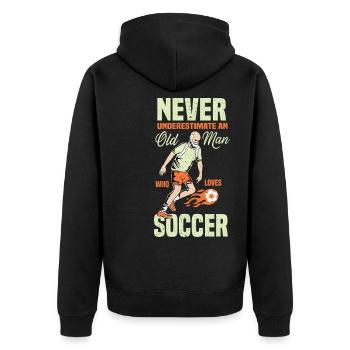 Football Footballers Football players Men's football - Unisex Premium Organic Zip Hoodie - black - Back - Nico (187cm)