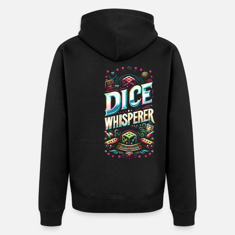 Chuchoteur de dés 10 - Veste à capuche bio Premium Unisexe - noir