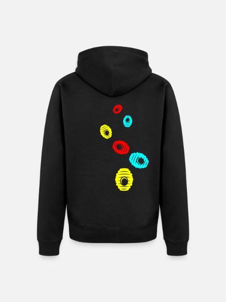 Beekeeper Icon honey - Unisex Premium Organic Zip Hoodie - black