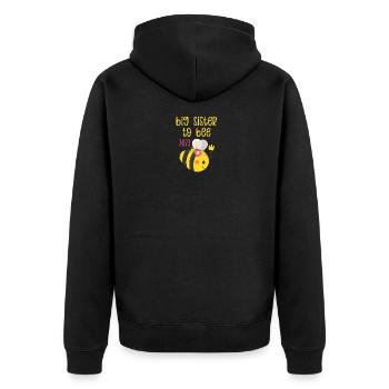 Grande sœur à abeille 2023 - Veste à capuche bio Premium Unisexe - noir - Dos - Nico (187cm)