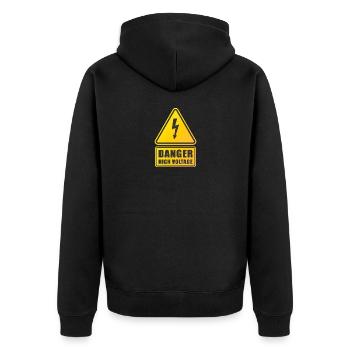 SQUAMES HAUTE TENSION - Veste à capuche bio Premium Unisexe - noir - Dos - Nico (187cm)