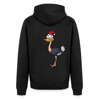 Bouquet BD Noël - Veste à capuche bio Premium Unisexe - noir - Dos - Nico (187cm)