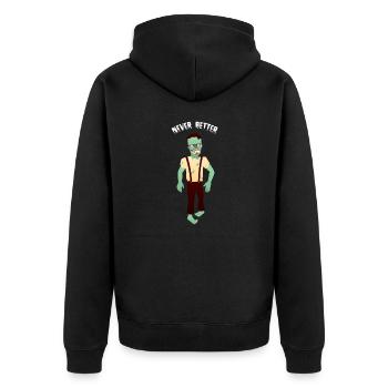 Jamais mieux Zombie Halloween Costume - Veste à capuche bio Premium Unisexe - noir - Dos - Nico (187cm)