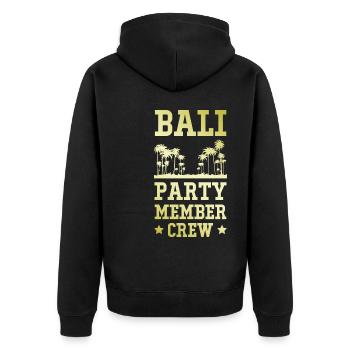 Équipage de la fête à Bali - Veste à capuche bio Premium Unisexe - noir - Dos - Nico (187cm)
