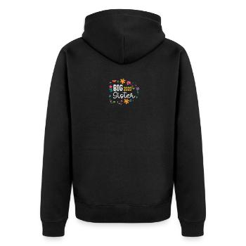Big Sister 2023 Big Sis 23 - Unisex Premium Organic Zip Hoodie - black - Back - Nico (187cm)