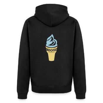 ice cream summer - Unisex Premium Organic Zip Hoodie - black - Back - Nico (187cm)