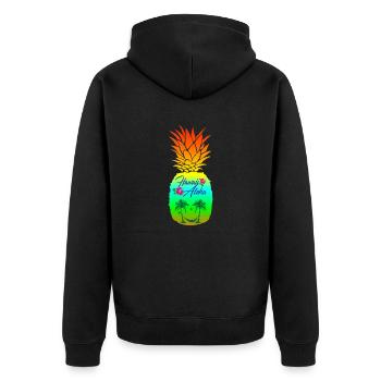 ananas - Veste à capuche bio Premium Unisexe - noir - Dos - Nico (187cm)