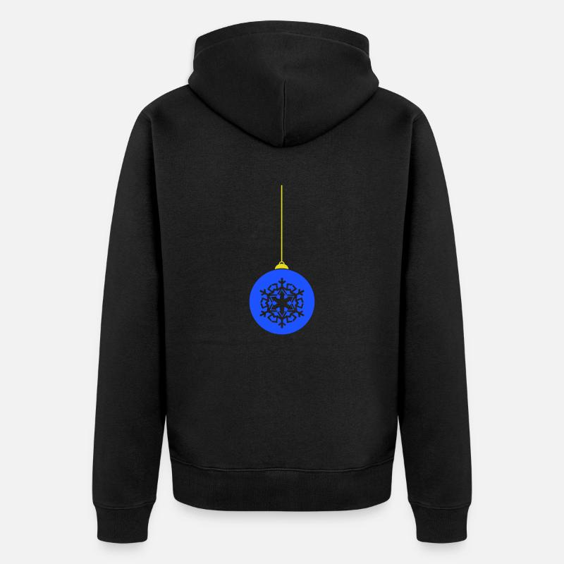 Weihnachtskugel deko - Unisex Premium Bio Zip Hoodie - Schwarz