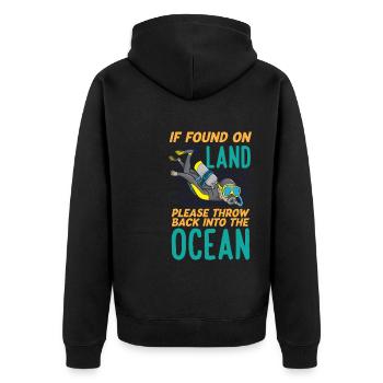 Drôle de plongée sous-marine Scuba Diver - Veste à capuche bio Premium Unisexe - noir - Dos - Nico (187cm)