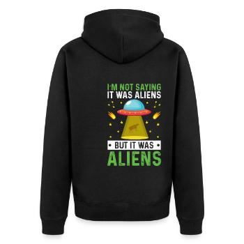 Drôle de jambe amputée OVNI Alien jambe pied amputation - Veste à capuche bio Premium Unisexe - noir - Dos - Nico (187cm)