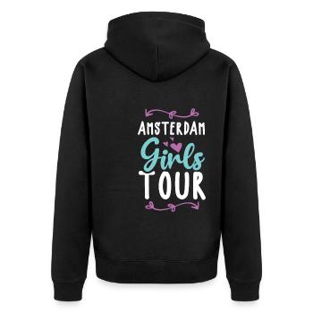 Amsterdam Girls Tour - Veste à capuche bio Premium Unisexe - noir - Dos - Nico (187cm)