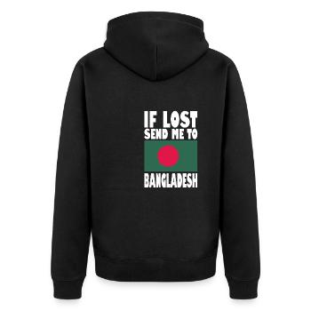 Drapeau du Bangladesh - Veste à capuche bio Premium Unisexe - noir - Dos - Nico (187cm)