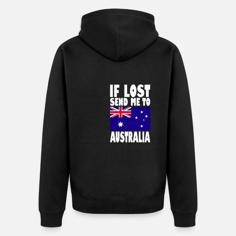 Drapeau de l’Australie - Veste à capuche bio Premium Unisexe - noir