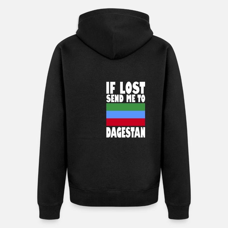 Drapeau du Daghestan - Veste à capuche bio Premium Unisexe - noir