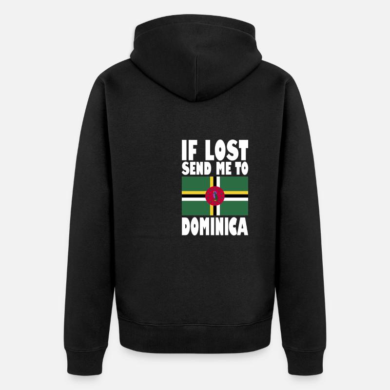 Drapeau de la Dominique - Veste à capuche bio Premium Unisexe - noir