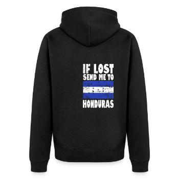 Drapeau du Honduras - Veste à capuche bio Premium Unisexe - noir - Dos - Nico (187cm)