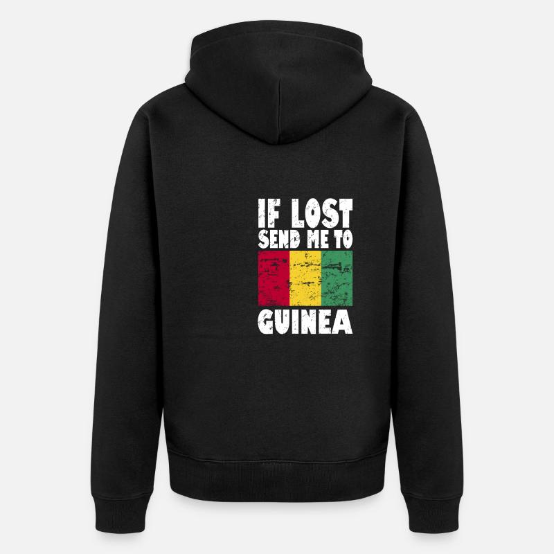 Drapeau de guinée Disant - Veste à capuche bio Premium Unisexe - noir