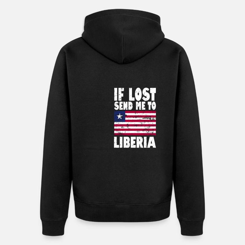 Drapeau de la Libye - Veste à capuche bio Premium Unisexe - noir