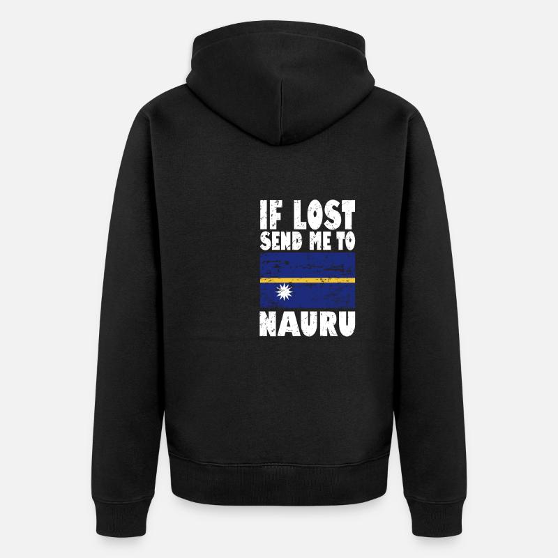 Drapeau de Nauru - Veste à capuche bio Premium Unisexe - noir