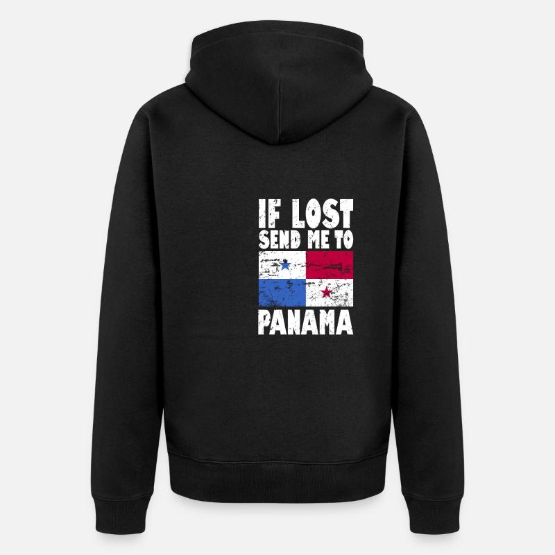 Drapeau du Panama - Veste à capuche bio Premium Unisexe - noir