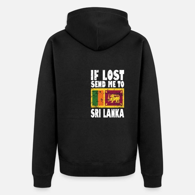 Drapeau du Sri Lanka - Veste à capuche bio Premium Unisexe - noir