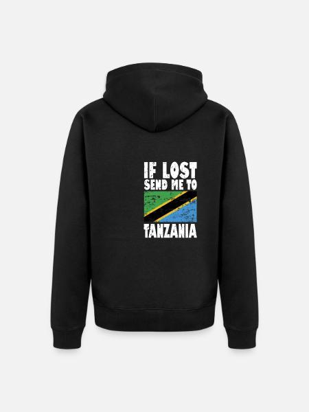 Drapeau de la Tanzanie - Veste à capuche bio Premium Unisexe - noir