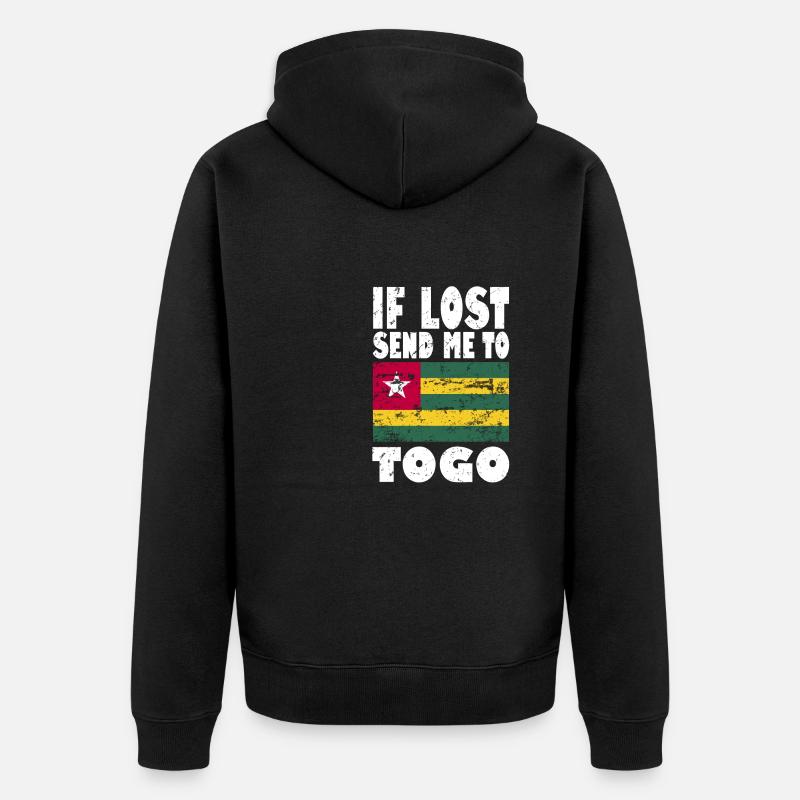 Drapeau du Togo - Veste à capuche bio Premium Unisexe - noir