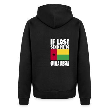 Drapeau de la Guinée-Bissau - Veste à capuche bio Premium Unisexe - noir - Dos - Nico (187cm)