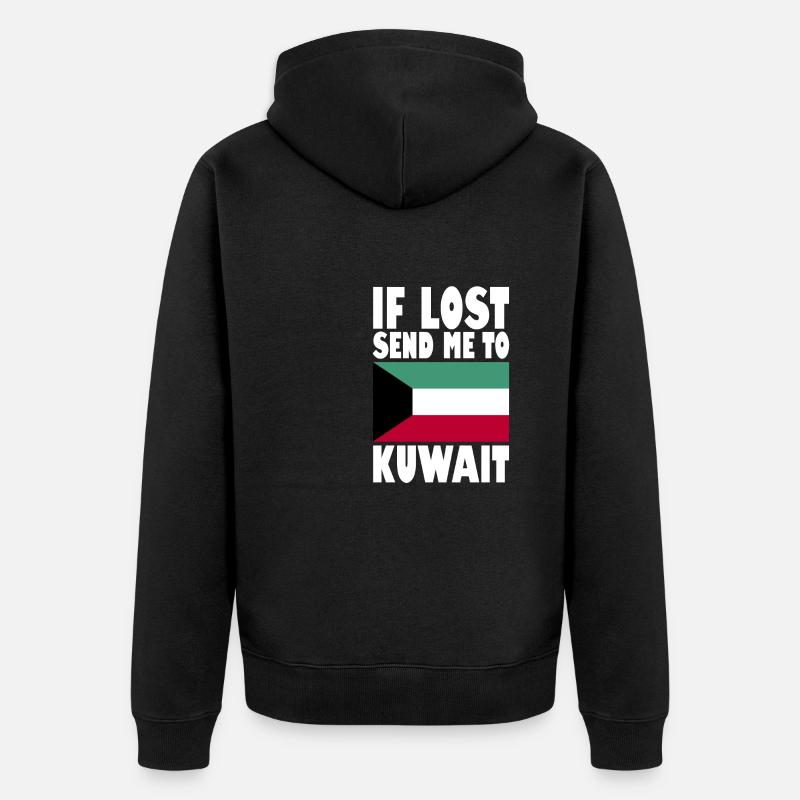 Drapeau du Koweït - Veste à capuche bio Premium Unisexe - noir