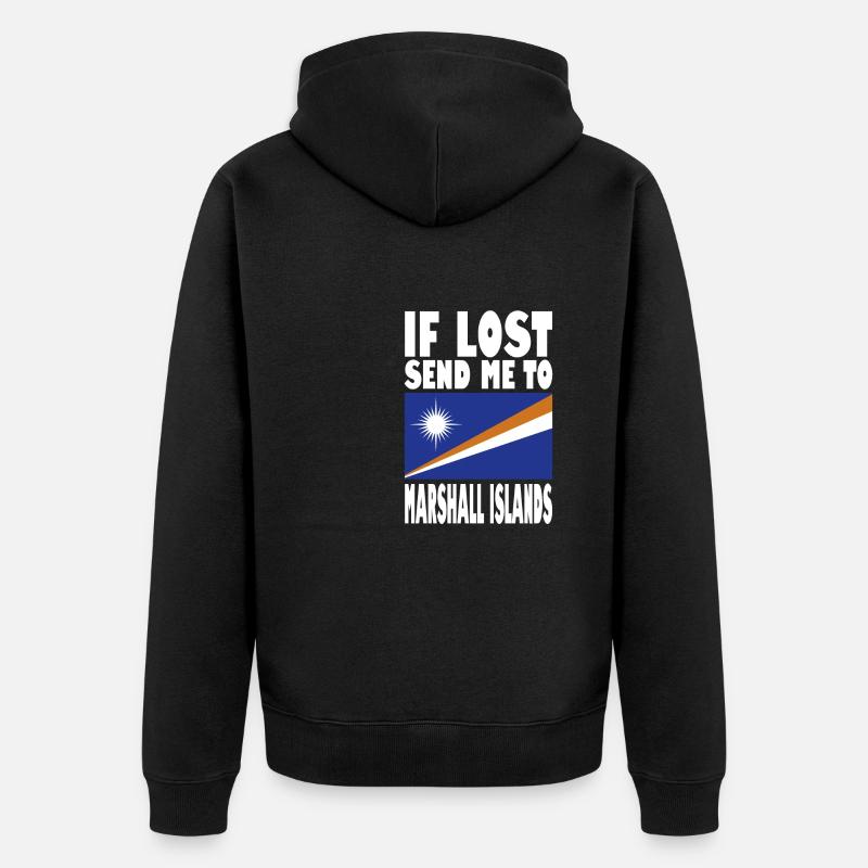 Drapeau des Îles Marshall - Veste à capuche bio Premium Unisexe - noir