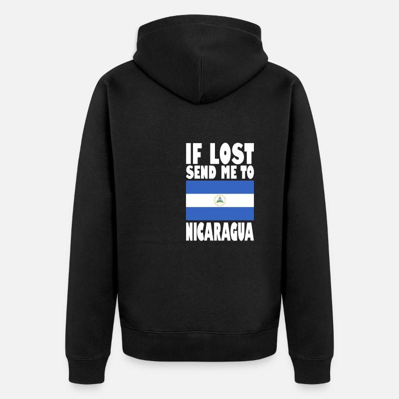 Drapeau du Nicaragua - Veste à capuche bio Premium Unisexe - noir