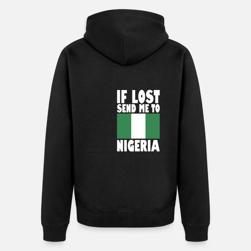 Drapeau du Nigeria - Veste à capuche bio Premium Unisexe - noir