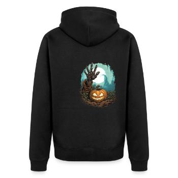 Halloween Emerging Hands Citrouille effrayante - Veste à capuche bio Premium Unisexe - noir - Dos - Nico (187cm)
