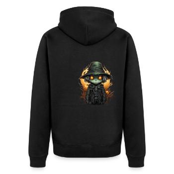 Scarecrow Halloween Cartoon Scary Scarecrow - Veste à capuche bio Premium Unisexe - noir - Dos - Nico (187cm)