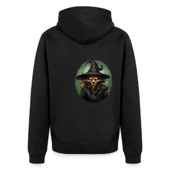 Scarecrow Halloween Cartoon Scary Scarecrow - Veste à capuche bio Premium Unisexe - noir - Dos - Nico (187cm)