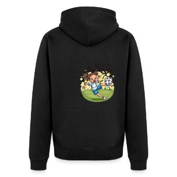 Le football est ma thérapie - Soccer Girl Passion - Veste à capuche bio Premium Unisexe - noir - Dos - Nico (187cm)