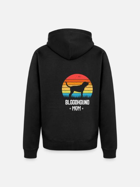 Bloodhound Hund - Unisex Premium Bio Zip Hoodie - Schwarz