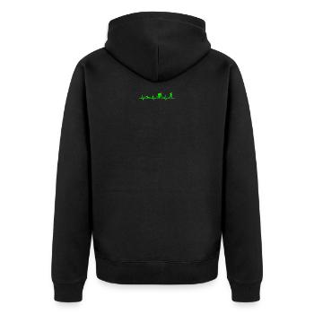 Triathlon - Unisex Premium Bio Zip Hoodie - Schwarz - Hinten - Nico (187cm)
