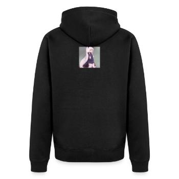 anime - Unisex Premium Organic Zip Hoodie - black - Back - Nico (187cm)