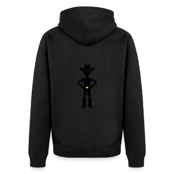 Cow-boy - Veste à capuche bio Premium Unisexe - noir - Dos - Nico (187cm)