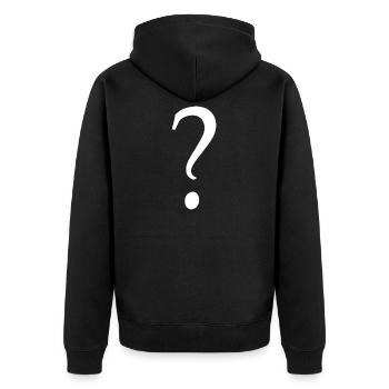 Surprise Funshirt - Unisex Premium Bio Zip Hoodie - Schwarz - Hinten - Nico (187cm)