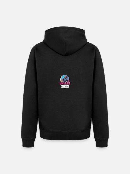 Greece 2025 Palm Trees - Unisex Premium Organic Zip Hoodie - black
