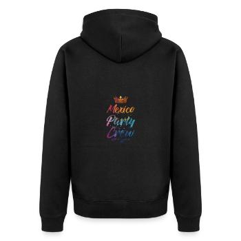Mexico Party Crew Colorful - Unisex Premium Organic Zip Hoodie - black - Back - Nico (187cm)