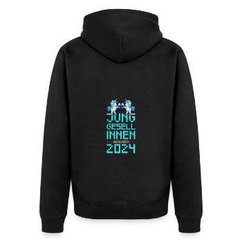 Unicorn Hen Party 2024 Party - Unisex Premium Organic Zip Hoodie - black - Back - Nico (187cm)