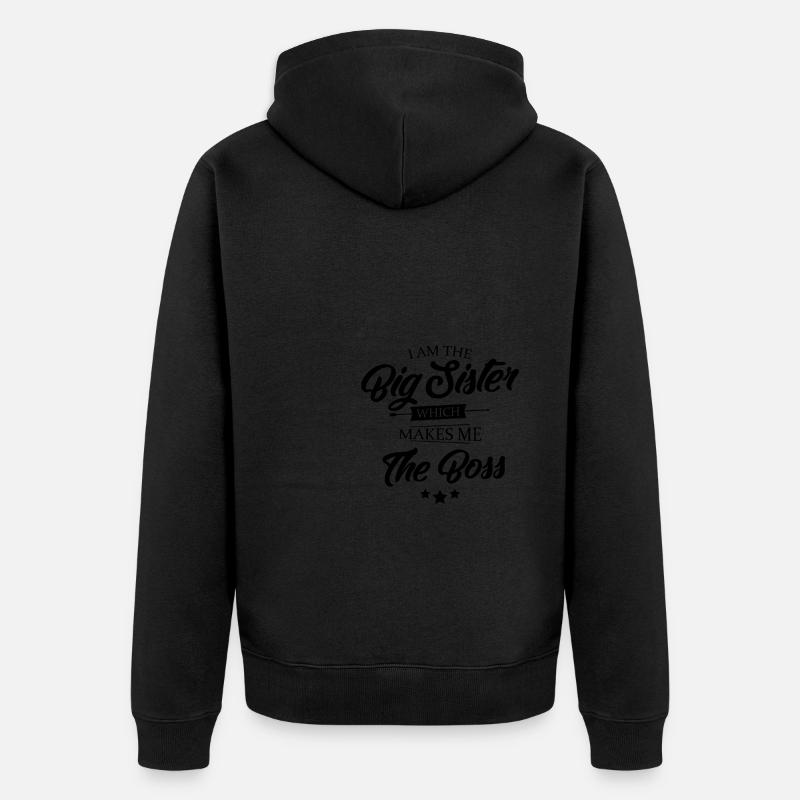 Patron de la Grande Sœur - Veste à capuche bio Premium Unisexe - noir