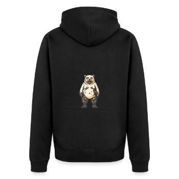 Polar Bear Halloween Animal - Unisex Premium Organic Zip Hoodie - black - Back - Nico (187cm)